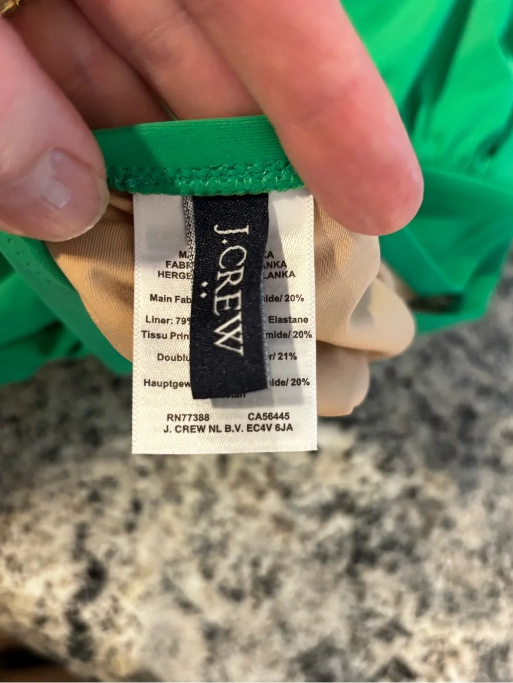 J. Crew Emerald Green Ruched womens xl One-Piece Swimsuit